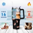 thumbnail image 3 of 40 Oz Football Themed Tumbler with Handle and Straw, Double Wall Vacuum Reusable Stainless Steel Water Bottle Leak Proof Insulated Travel Mug Iced Coffee Cup Perfect Gift for Birthday, 3 of 5