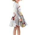 thumbnail image 2 of FKELYI Christmas Snowman Long Sleeve Dress Size 7-8 T Comfortable Kids Swing Twirl Skater Dress Leisure Hoilday Dresses for Girls,Christmas Gift, 2 of 4
