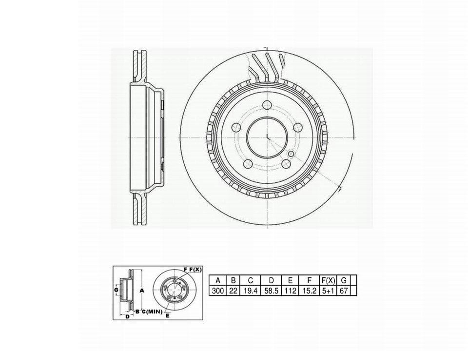 Winstop Brake Rotor, Rear WS240891, Mercedes-Benz CL500 2003-2000
