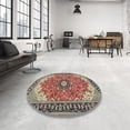 thumbnail image 4 of Ahgly Company Machine Washable Indoor Square Traditional Light French Beige Brown Area Rugs, 4' Square, 4 of 7