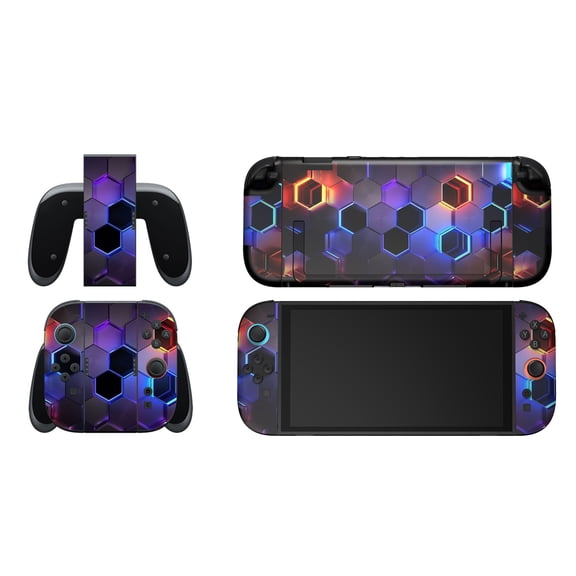 Full-Compatible Skin & Screen Protector Kit for Switch 2 – Complete Set of Skins for Console, Joy-Con Grips & Dock