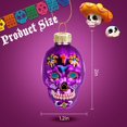 thumbnail image 2 of Adornos de cristal Watayo con forma de calavera de azúcar del Día de los Muertos, 12 unidades, 2 of 7