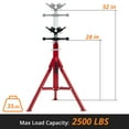 thumbnail image 1 of Heavy Duty Pipe Jack Stand for Welding with Portable Folding Legs, 1 of 7