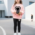 thumbnail image 6 of CAICJ98 Kids Girl Clothes Long Sleeve Graphic Sweatshirt Top + Slim Fit Stretchy Leggings Pants 2Pcs Fall Winter Clothing Set,Size 9-10 Years, 6 of 8