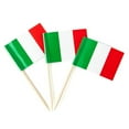 thumbnail image 4 of Yuarrent Palillo de dientes con bandera de Italia, respetuoso con el medio ambiente, maravilloso para decoración de alimentos, Mini banderas Mostrada, 4 of 6
