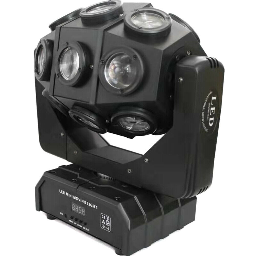 Miumaeov 4 in 1Moving Head Stage Light Professional 18 LED RGBW Stage Light Sound Activated DMX 512 Control for DJ KTV Disco Party Wedding Concert Festival