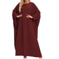 thumbnail image 1 of LSLJS Robe Ample pour Femme Robe Décontractée Robe de Couleur Unie Grande Robe Robe à Manches Longues, Robe Grande Taille, 1 of 2