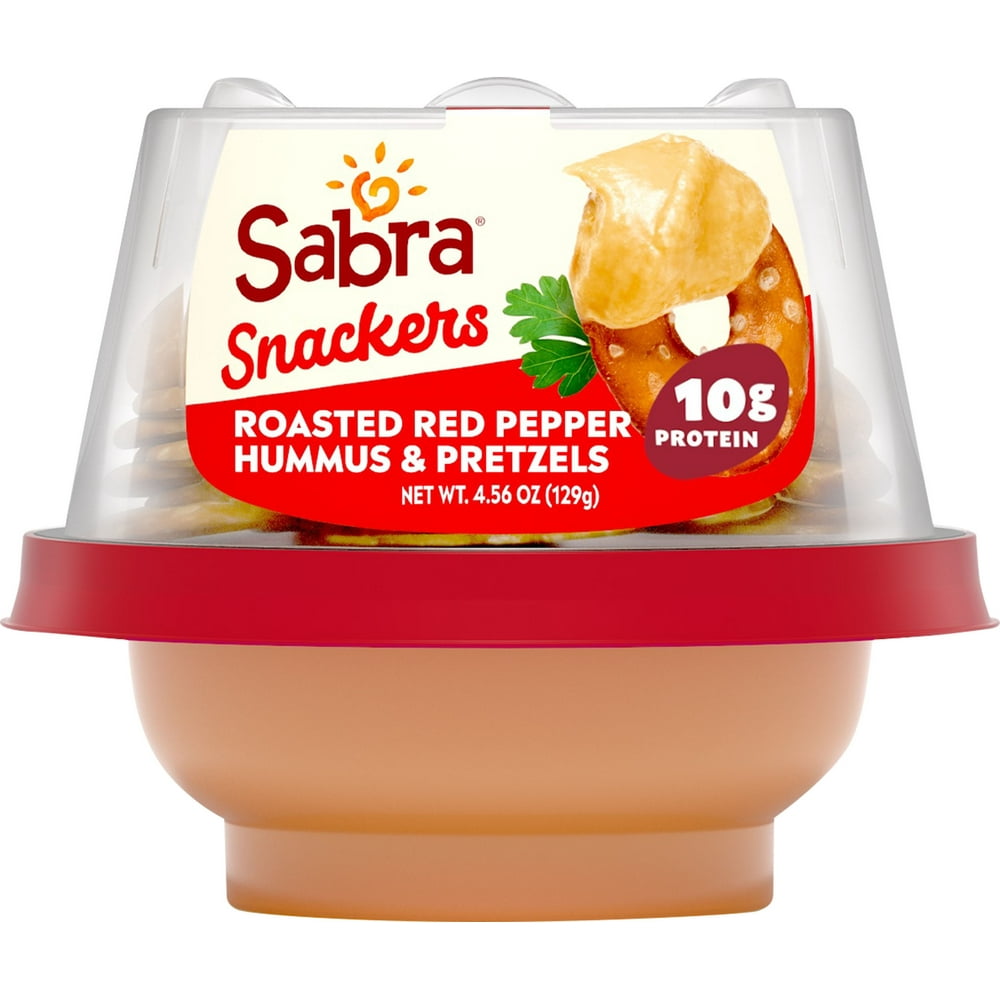 Sabra Snackers Roasted Red Pepper Hummus with Pretzels 4.56 oz