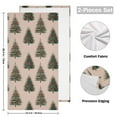 thumbnail image 2 of 2-Piece Polyester cotton Towel Set Absorbent Red Bow Christmas Tree Hand Towel Bath Towel Soft and Comfortable Machine Wash 28.3x14.4, 2 of 7