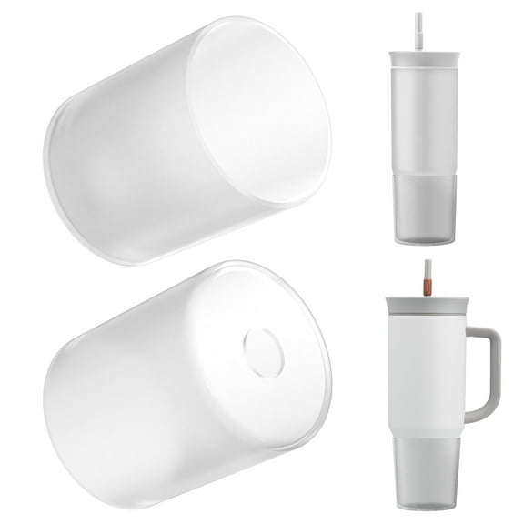 Linkidea 2 Pack Water Bottle Boot Compatible with Owala Travel Tumbler 24oz/40oz, Silicone Anti-Slip Waterbottle Bottom Sleeve Cover Protector (Clear White)