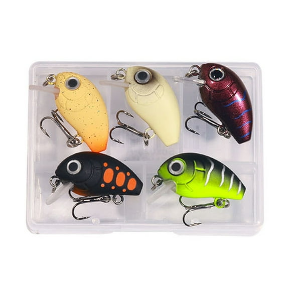 ZPAQI 5Pcs Fishing Baits Artificial Hard Baits Reusable Fishing Tackle Lures