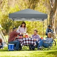 thumbnail image 3 of Gymax Patio 6.6 x 6.6ft Outdoor Pop-up Canopy Tent UPF 50+ Portable Sun Shelter Gray, 3 of 10