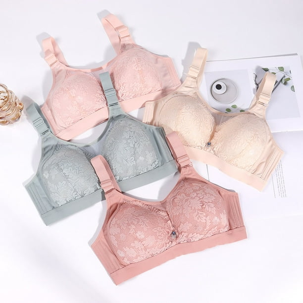 Women's Bra Summer Comfortable Breathable Gathered Adjustable Cute Elegant  Solid Color Bras For Women