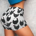 thumbnail image 2 of Sikiie Retro Rooster Print Workout Shorts Women Scrunch Butt Gym Shorts Seamless High Waist Tummy Control Yoga Biker Athletic Shorts, 2 of 5