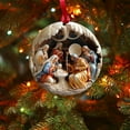 thumbnail image 5 of SRUILUO Nativity Christmas Tree Decorations, Christmas Easter Nativity Scene Ornaments, Acrylic 3D Hanging Ornament Pendant for Xmas Tree Birth of Jesus Christian Decor Religious Gifts, 5 of 6