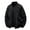 Black, variant on 2026 Men's Rib Stand Collar Full Zip Bomber Jacket, Rib Cuff Hem Long Sleeve Loose Fit Street Travel Light Wind Resistant Casual Daily Outerwear