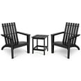 thumbnail image 1 of Costway 3PC Patio Adirondack Chairs Side Table Set Solid Wood Garden Deck Black, 1 of 9