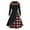 Black, variant on QLEICOM 1950's Dresses for Women Vintage, Gothic Plaid Panel Hooded Button Dress, Formal Stretch Slim High Waist Swing Dress, Audrey Hepburn Style Party Dresses Wine M