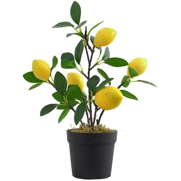 Artificial Fruit Lemon Tree Bonsai,Artificial Fruits Trees Xmas Desktop Decor for Home Office Indoor Outside DIY Wedding Party Christmas Decoration
