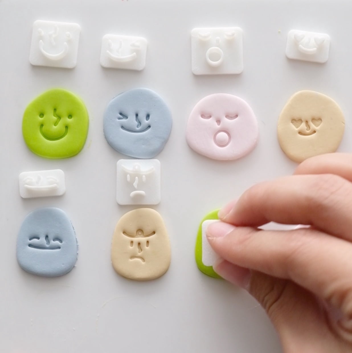 8-Piece Polymer Clay Mold and Hand Tool Set for Crafting and Sculpting