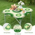 thumbnail image 4 of Green Tie Dye Sunburst Pattern Square Fitted Tablecloth with Elastic Edge,Square Table Cover,Washable Elastic Table Cover for Home Kitchen Party Decor 34"x34", 4 of 6