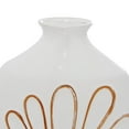 thumbnail image 5 of DecMode 18" Floral Handmade Daisy White Ceramic Vase, 5 of 8