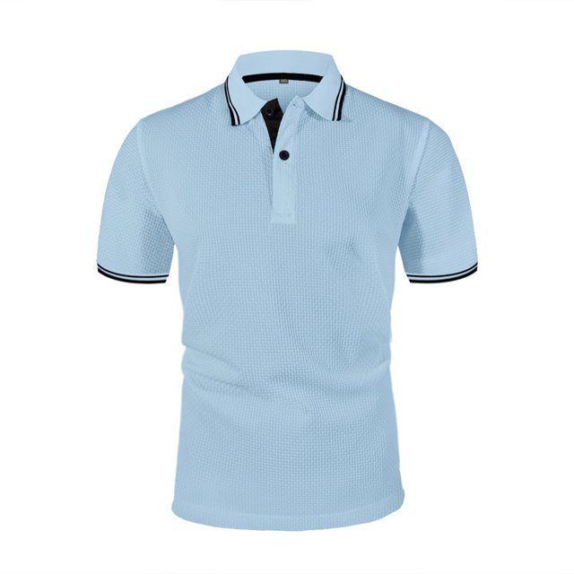 Chbgutlmr Shirts for Men Summer Short Sleeve Fitting Tops Casual Button Lapel Neck Work Tshirts Pockets