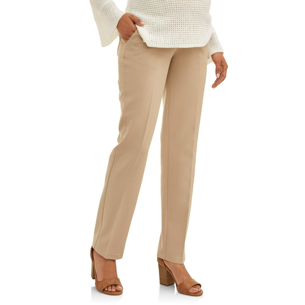 Oh! Mamma - Maternity Oh! Mamma Straight Leg Career Pant with Demi ...