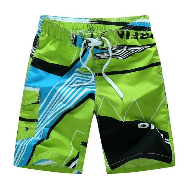 Pantalones cortos de playa para hombre Shorts elasticos de secado rapido con cintura elastica para el hogar o al aire libre correr surfear nadar deportes acuaticos Fivean unisex Bodega Aurrera en