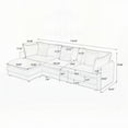 thumbnail image 4 of Modern Modular Chenille Sofa 110-inch L-shaped for Living Room, 4 of 8