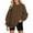 Z9266-Café, variante sur GPOECD Chandail Sans Capuche pour Femmes Automne Hiver Coupe Ample Couleur Unie Décontracté Manches Longues Haut Doux Confortable Chaud Tricoté Mode Vêtements d'Extérieur pour Usage Quotidien z9263-Marine,G