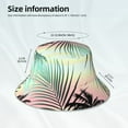 thumbnail image 5 of Kdxio Reflective Bucket Hat - Tropical Summer Palm Print Bucket Hat for Men,Women, 5 of 9