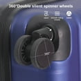 thumbnail image 5 of MAYEERTY 3-Piece ABS Luggage Set, Spinner Wheels, TSA Lock, Lightweight Suitcase, Dark Blue, 5 of 9