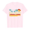 thumbnail image 4 of Girl Tops 5t Cartoon Print Short Sleeve T-Shirt Cute Crew Neck Pullover Tops T-Shirts Infant To Big Kid Pink,140, 4 of 4
