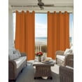 thumbnail image 4 of Orange Blackout Curtains 84 Inches Long, Pure Orange Thermal Insulated Black Out Curtains, Darkening Window Curtain Drapes for Bedroom Living Room 42"x84" 2 Panels, 4 of 8