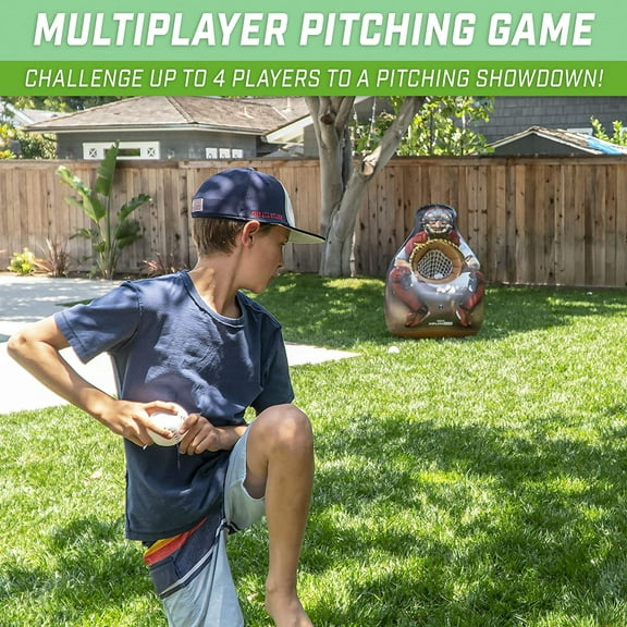 Inflataman Baseball Toss Challenge - Inflatable Catcher Strike Zone Pitching Game