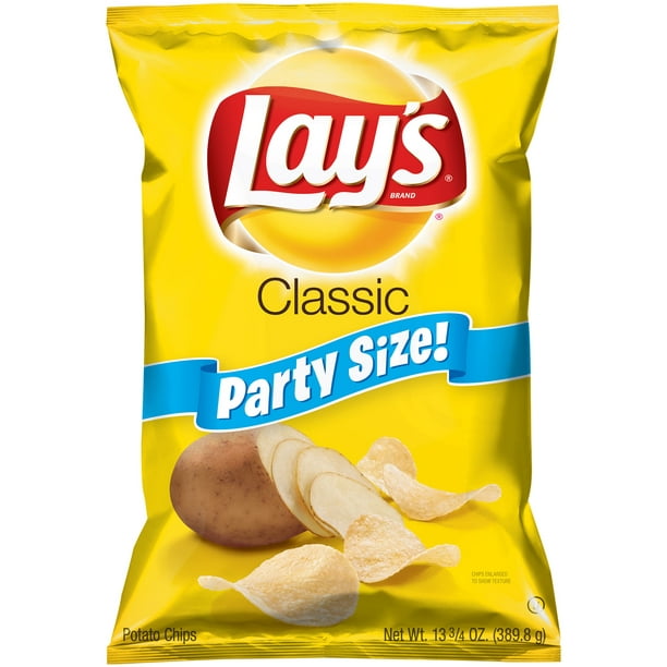 Lay's Classic Potato Chips, 13.75 Oz. - Walmart.com