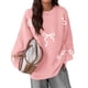 thumbnail image 2 of Suéter PRETTYGARDEN Oversized Cuello Redondo con Moño Rosa Claro Talla L, 2 of 4