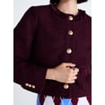 thumbnail image 5 of Free Assembly Women’s and Women's Plus Ruffle Trim Nubby Jacket with Long Sleeves, Sizes XS-4X, 5 of 6