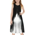 thumbnail image 4 of Spazoro Little & Big Girls A-Line Dress, Floral Print Crew Neck 2025 New Style Sleeveless Summer Dresses for Child Girls Black Size 9 T, 4 of 7
