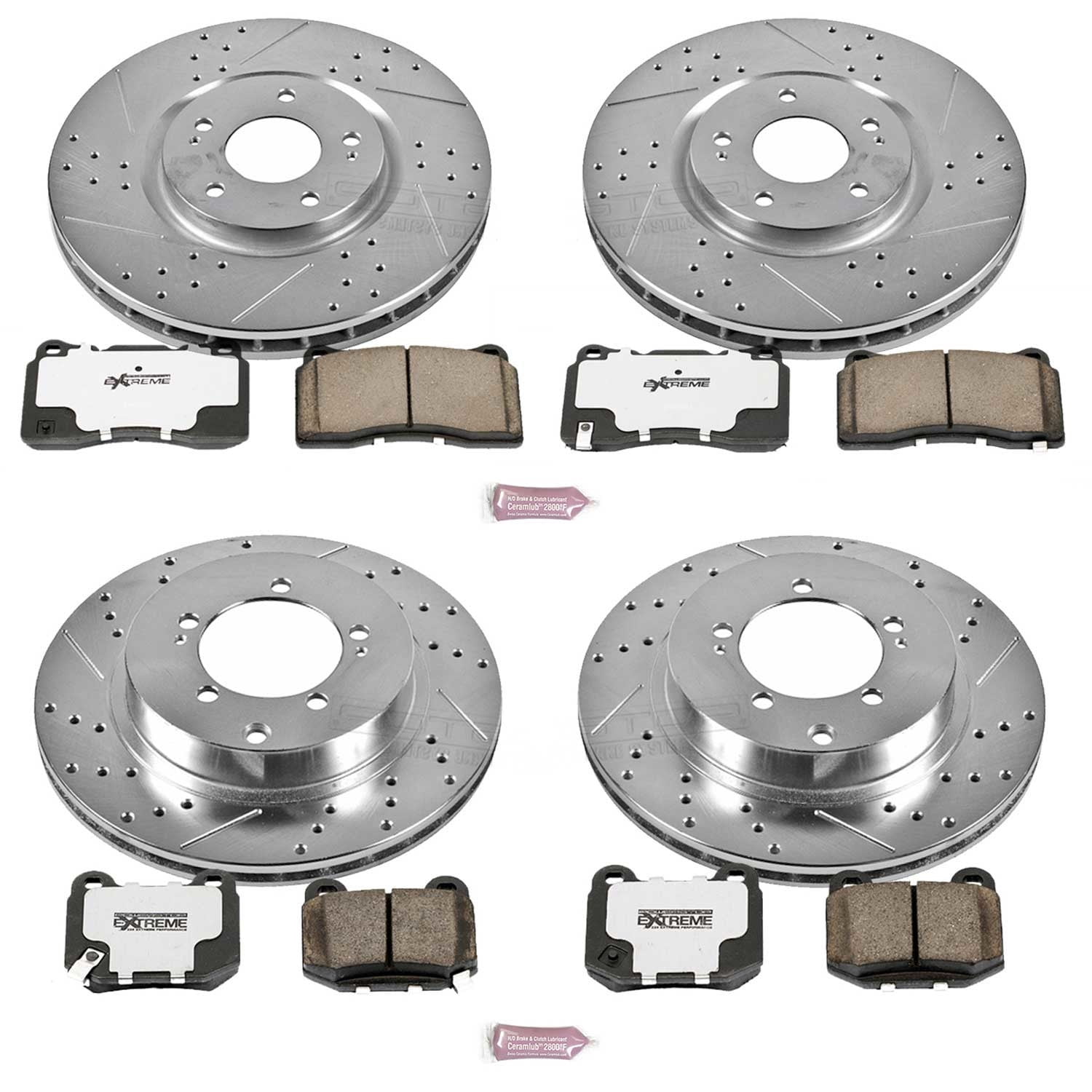 Power Stop Front and Rear Z26 Street Warrior Brake Kit K108-26