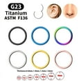 thumbnail image 2 of G23 Titanium Gold Color Small Circle Nose Rings Men Women Ear Clips Hoop Tragus Cartilage Piercing Body Jewelry Sexy Lip Ring, 2 of 4