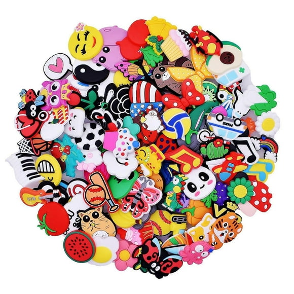 For Crocs 50 Pcs Random Shoe Charms For Shoe & Bracelet Wristband Party Gifts