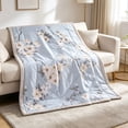 thumbnail image 6 of Yardvibe Cooling Comforter Twin Size, Flower Print Breathable Summer Comforter for Hot Sleepers & Night Sweats, Silky Smooth Cooling Blanket, Blue (A), 6 of 8