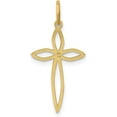 thumbnail image 3 of 14K Yellow Gold Laser Designed Passion Cross Charm - 25mm, 3 of 6
