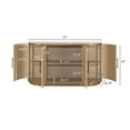 thumbnail image 6 of Christopher Knight Home 57" Modern Sideboard Storage Cabinet with 4-Door, Curved Design, Natural, 6 of 11
