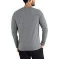thumbnail image 2 of X RAY JEANS Mens Long Sleeve Henley T-Shirt, Charcoal Heather, S, 2 of 9
