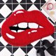 thumbnail image 1 of Alfombra de baño Zmeidao con labios rojos, antideslizante para ducha, suave y absorbente, de microfibra, estilo retro, divertida y bonita, ideal para dormitorio, sala de estar, baño y cocina., 1 of 4