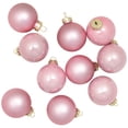 thumbnail image 6 of Northlight 2-Finish Glass Christmas Ball Ornaments - 1.5" (40mm) - Pink - 10ct, 6 of 8