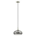 thumbnail image 2 of Livex Lighting 11" 1-Light Smoke Glass & Metal Single Pendant in Brushed Nickel, 2 of 10